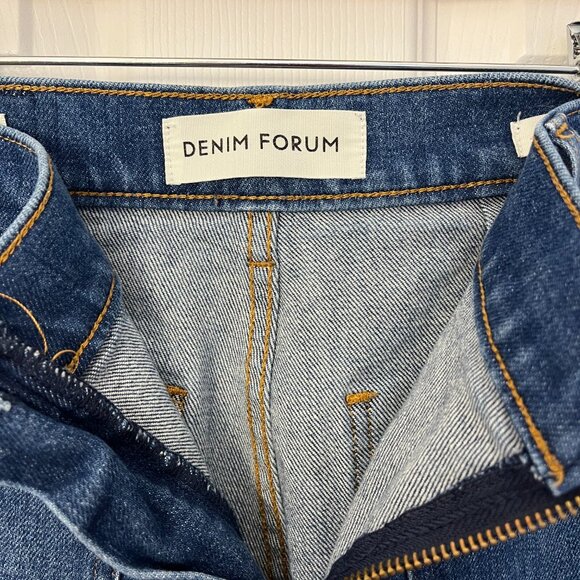 Aritzia Denim Forum The Just Peachy Straight High-waisted Zipper Front Jeans - Picture 5 of 10